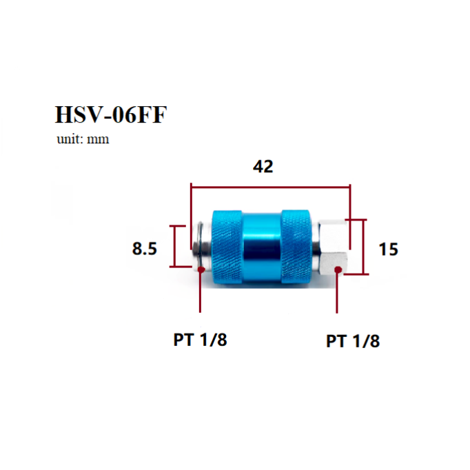 Pneumatic slide switch hand slide valve HSV-08061015 hand push valve exhaust valve 2 points push and pull