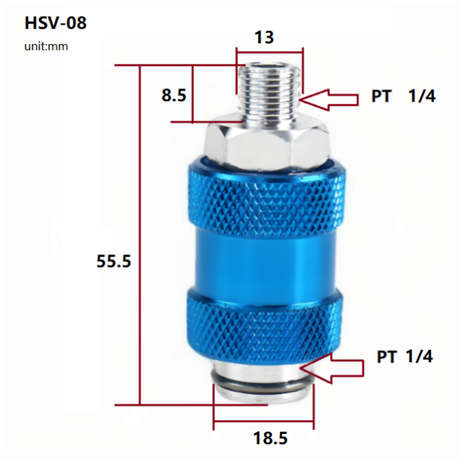 Pneumatic slide switch hand slide valve HSV-08061015 hand push valve exhaust valve 2 points push and pull