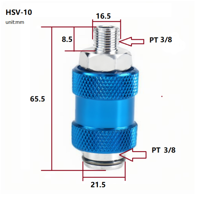 Pneumatic slide switch hand slide valve HSV-08061015 hand push valve exhaust valve 2 points push and pull