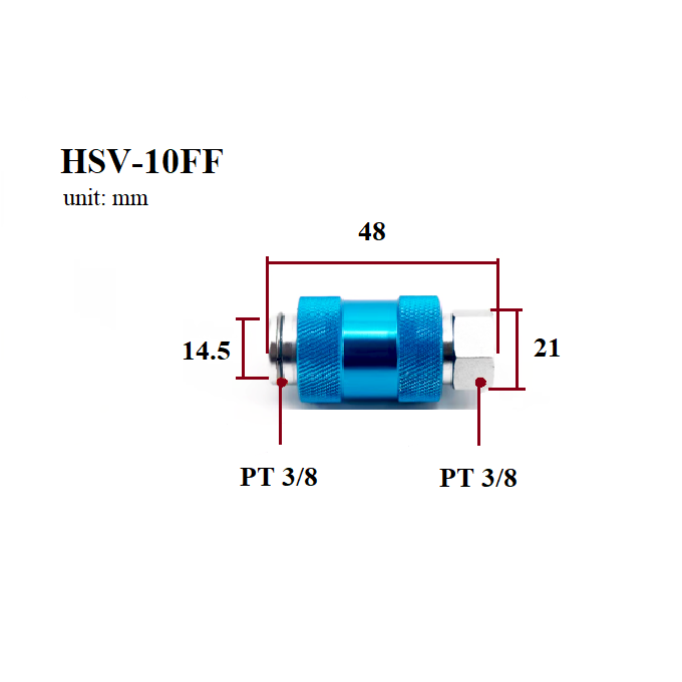 Pneumatic slide switch hand slide valve HSV-08061015 hand push valve exhaust valve 2 points push and pull