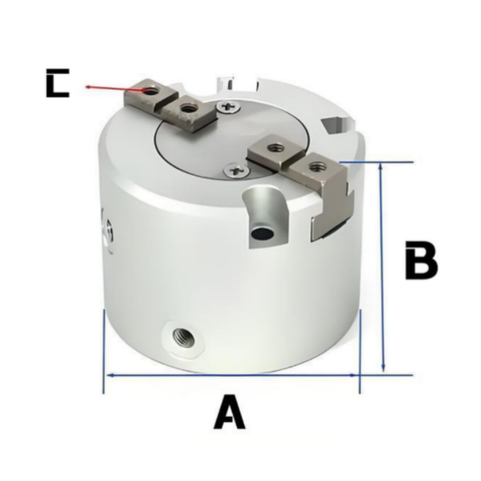 SMC type two-claw three-claw four-claw pneumatic chuck finger cylinder MHS2/3/4-16D20D25D32D40D